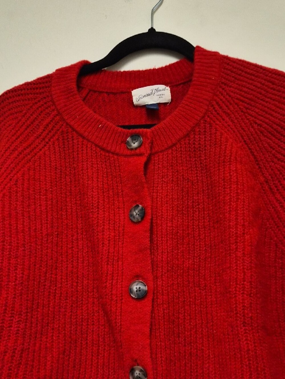 Universal Thread Red Ribbed Button-Front Cardigan | Size XL - Picture 3 of 7